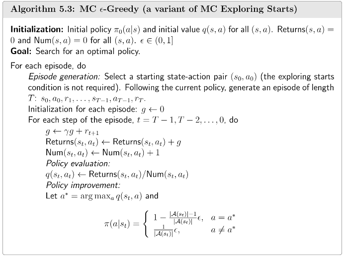 MC epsilon Greedy